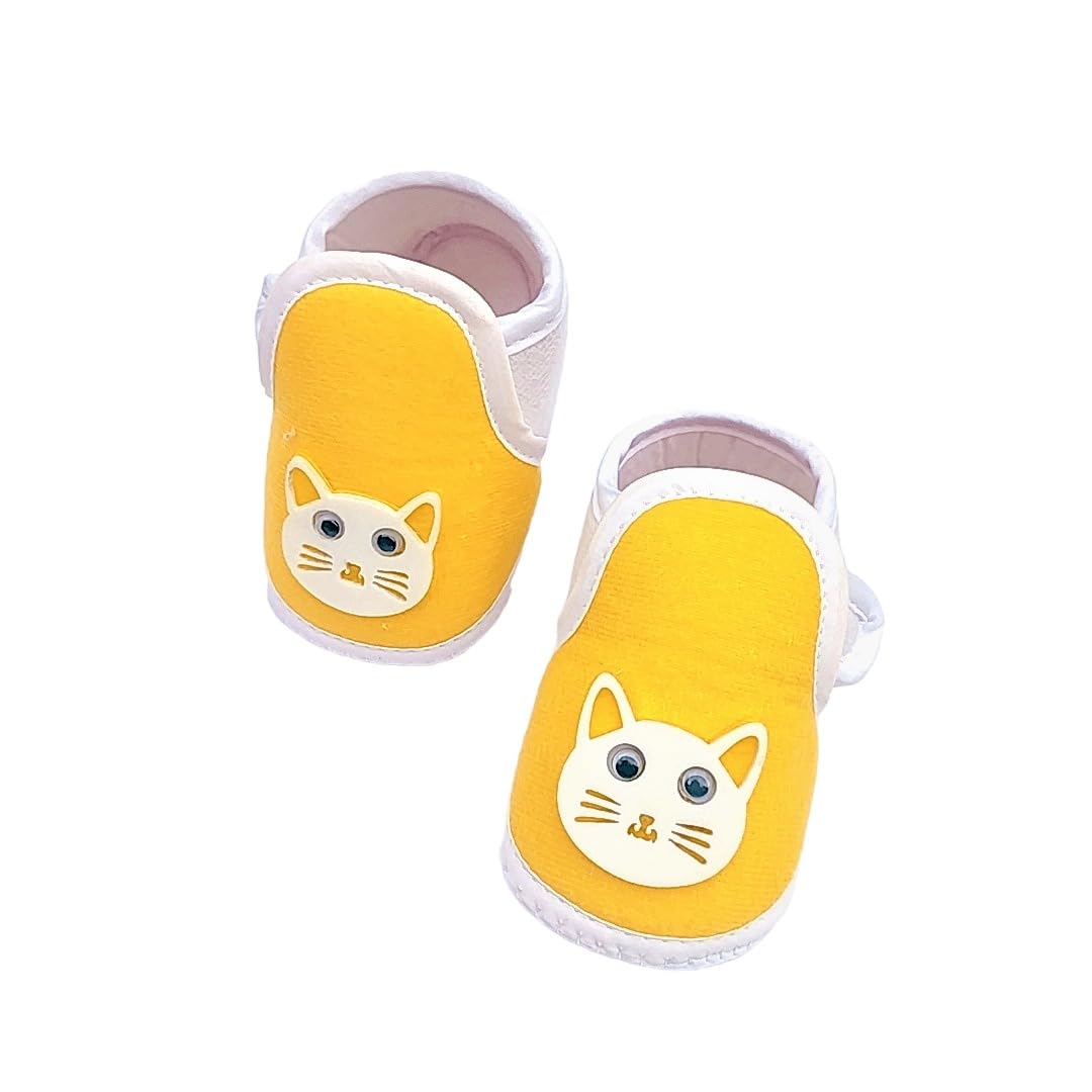 Soft Cotton Baby Booties for Newborn Boys Girls First Walk Shoes Size 6-12 Month Multicolor-picture-39