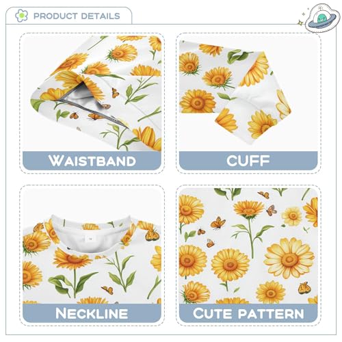 JUNZAN Sweet Calendula White Big Boys Hoodie Sweatshirt Long Sleeve Outerwear for Kids Sports 4T3