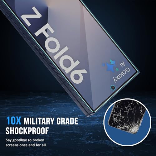 Image of ArmourPro Anti-Glare Matte Tempered Glass for Samsung Galaxy Z Fold 6, Pack of 2, Anti Fingerprint Screen Protector, 9H Scratch Resistant, Smooth Touch, Full Edge to Edge Coverage