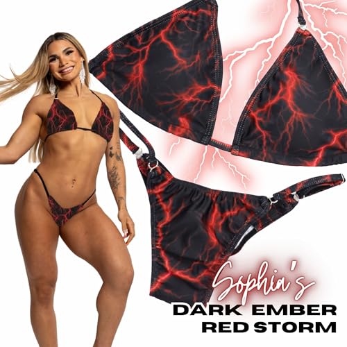 Angel Competition Bikinis IFBB/NPC Bikini Set for Posing Practice – Bodybuilding Competition Suit with Adjustable Pro Cut3