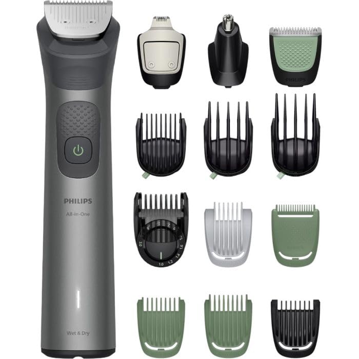 Philips Multigroom 7000 für Herren, All-in-One-Trimmer, elektrischer 15-in-1 Barttrimmer und Haarschneider für Gesicht, Kopf und Körper - 26 Längeneinstellungen (0.5-20 mm) (MG7935/15)