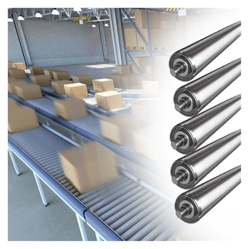 1 Inch Conveyor Rollers 12 16 10 18 14 24 20 Inch Long, Industrial Stainless Steel Gravity Transmission Replacement Part, DIY Heavy Duty Gravity Rollers for Woodworking Table/Saw Stand/Material Stan
