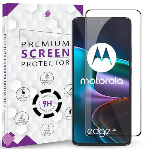 Image of Premium Tempered Glass Screen Protector Guard For Motorola Edge 30 5G (6.5 Inch, Pack of 1) | Edge to Edge Coverage With Easy to installation kit
