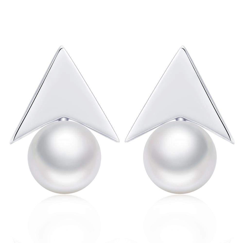 Boucle d'oreille triangle argent 925 anti-allergie pour lobe sensible