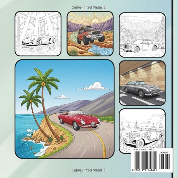 Luxury Car Coloring Book for Adults: Intricate Designs of Classic and Modern Supercars: Unleash Your Creativity with Stunning High-End Vehicle Illustrations for Stress Relief and Relaxation image 3