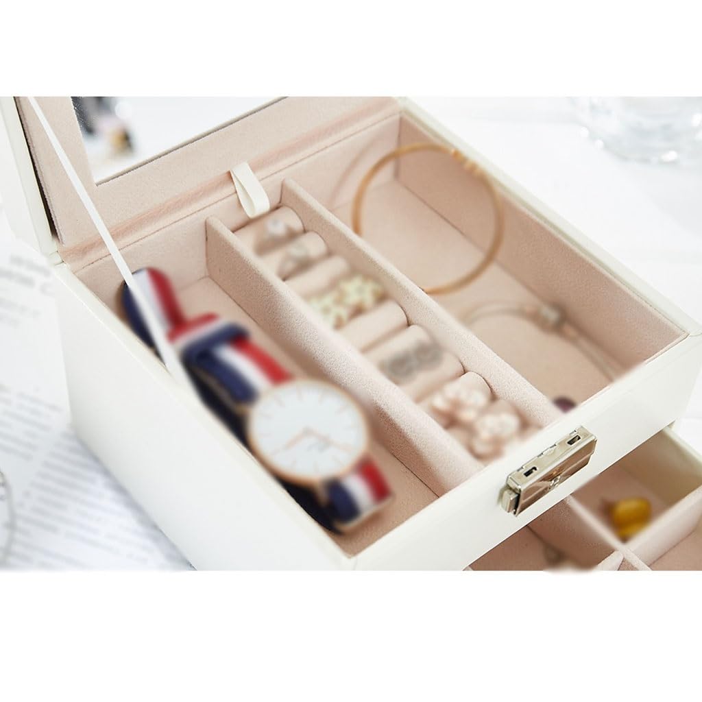 Jewelry Box Organizer Jewelry Box Jewelry Storage Box Jewelry Box Storage Box Retro Jewelry Box Dressing Table Jewelry Box Jewelry Organizer Small (B)