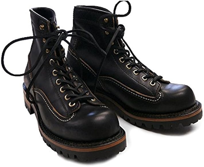 LONE WOLFロガーレースアップブーツVibram 黒