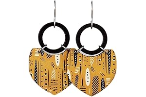 Eye-catching Mustard Yellow Feather Earrings