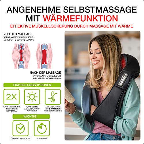 Donnerberg® DAS ORIGINAL Nackenmassagegerät München Massagegerät Nacken Schulter Rücken Massage 4D VIBRATION Nackenmassagegerät TÜV 7 Jahre Garantie - Image 5