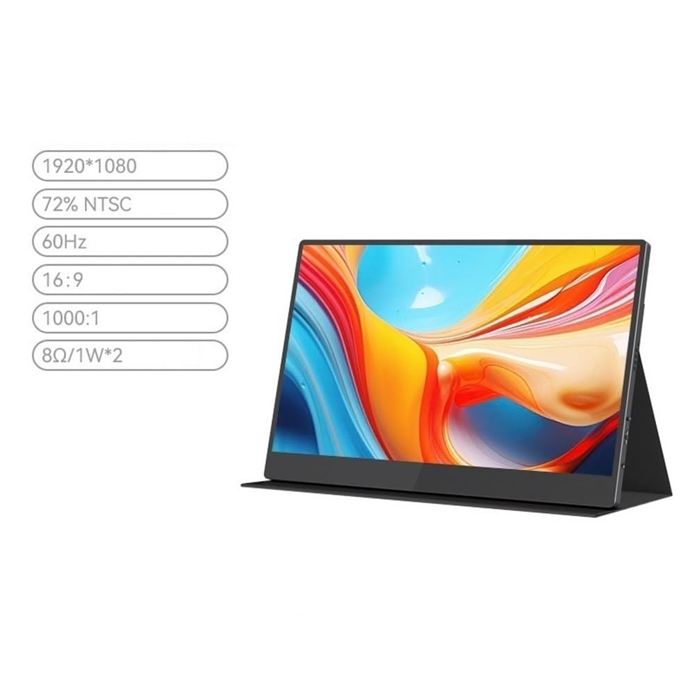 Monitor portatile IPS 1080P, schermo secondario esterno for laptop, esteso a 60 Hz Monitor per Smart Working