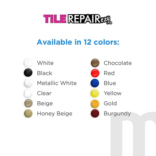 Miniatura 5 de MagicEzy Tile RepairEzy Relleno de reparación de esmalte de porcelana, repara astillas y agujeros en azulejos rápidamente, azulejos de pisos, Negro