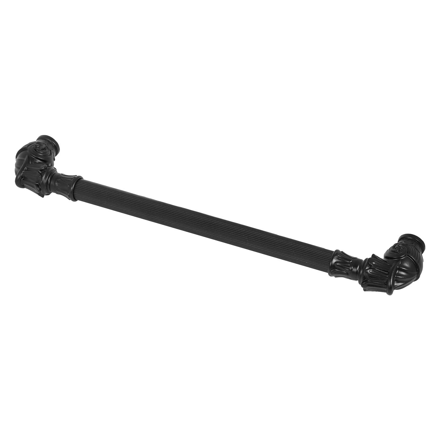 Badem10 Alyans Çekmece Dolap Kapak Kulpu Kulbu 192 mm Siyah Rustik Metal Kulp (4 ADET)