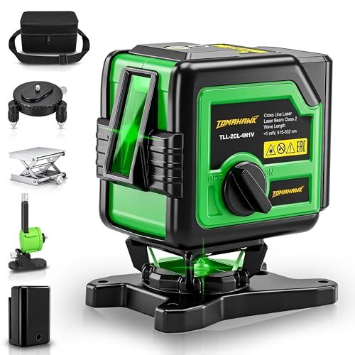 Image of Tomahawk TLL-2CL-4H1V Laser Level | 30m (98 feet) | 5-Line | Laser Level for Home, Workshop & Professional Use