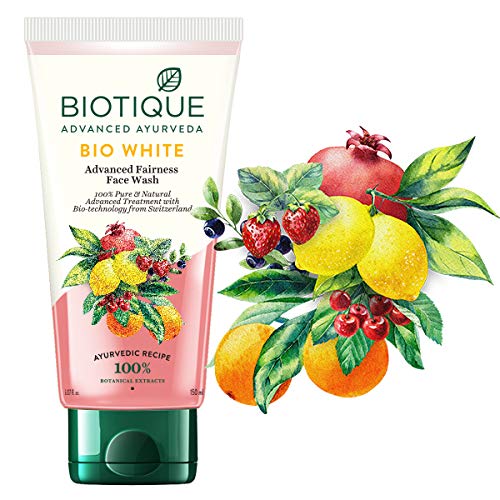 Image of Biotique Bio Honey Gel Refreshing Foaming Face Wash for All Skin Types, 100ml and Biotique Bio White Advanced Fairness Face Wash, 150ml