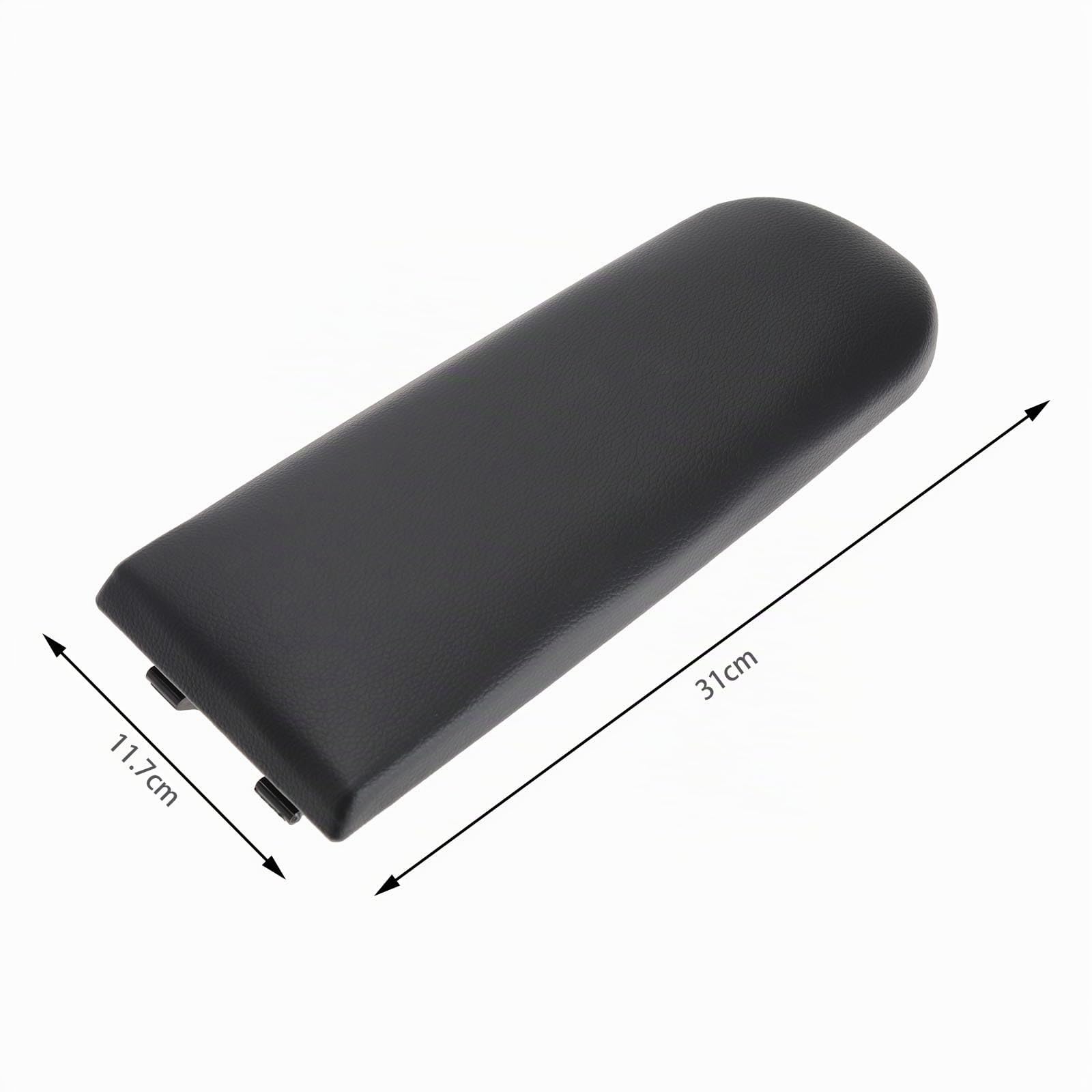 ECSiNG Capuchon de Couverture d'accoudoir de Console Centrale en Cuir Compatible avec Jetta Compatible avec Golf 4 MK4 Compatible avec Passat B5 Compatible avec Polo 6R, Noir