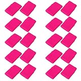 Mallofusa 10 Pack Colorful Sports Basketball Football Absorbent Wristband Party Outdoor Activity (Ro