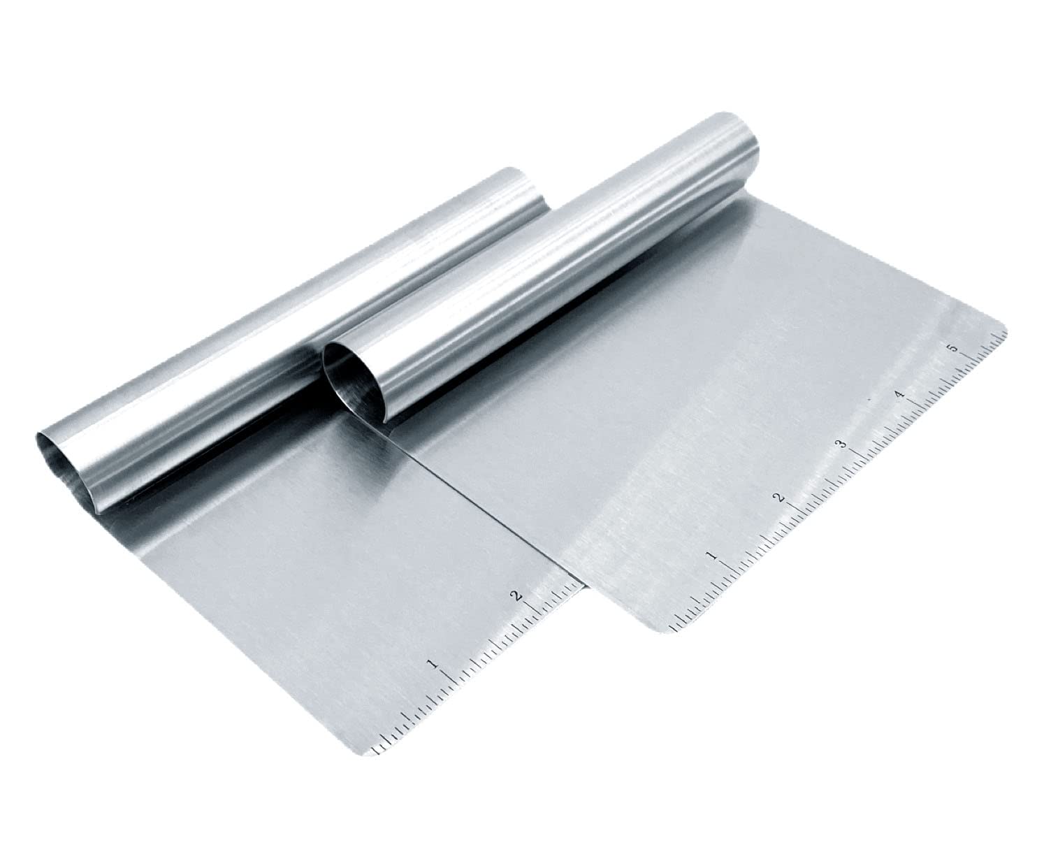 Wandeful Viktorwan 2 Pack Stainless Steel Food Sc and Chopper Large Griddle Spatula Kitchen Tool Gadget,Multi-purpose Kitchen Utensil for Dough, Cake, Pizza