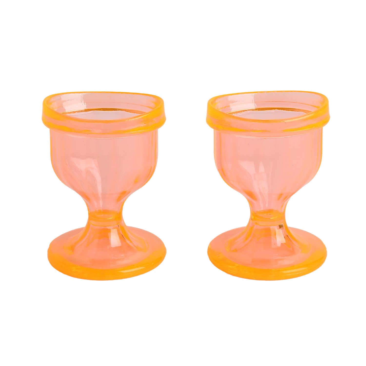 ChillEyes Augenwaschbecher für effektive Augenreinigung - mit Aufbewahrungsbehälter - Augenförmiger Rand, Smug Fit - Augenwaschbecher aus Kunststoff (Orange)