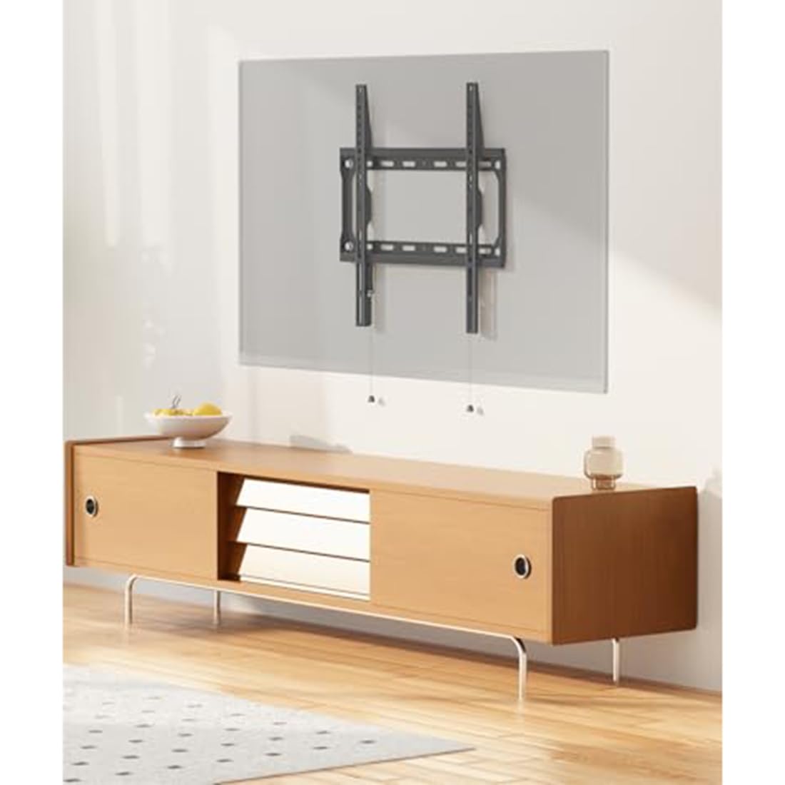 Supporto A Muro Fisso per TV, Supporto Ultra Sottile per Schermi Piatti LCD e Plasma, Max