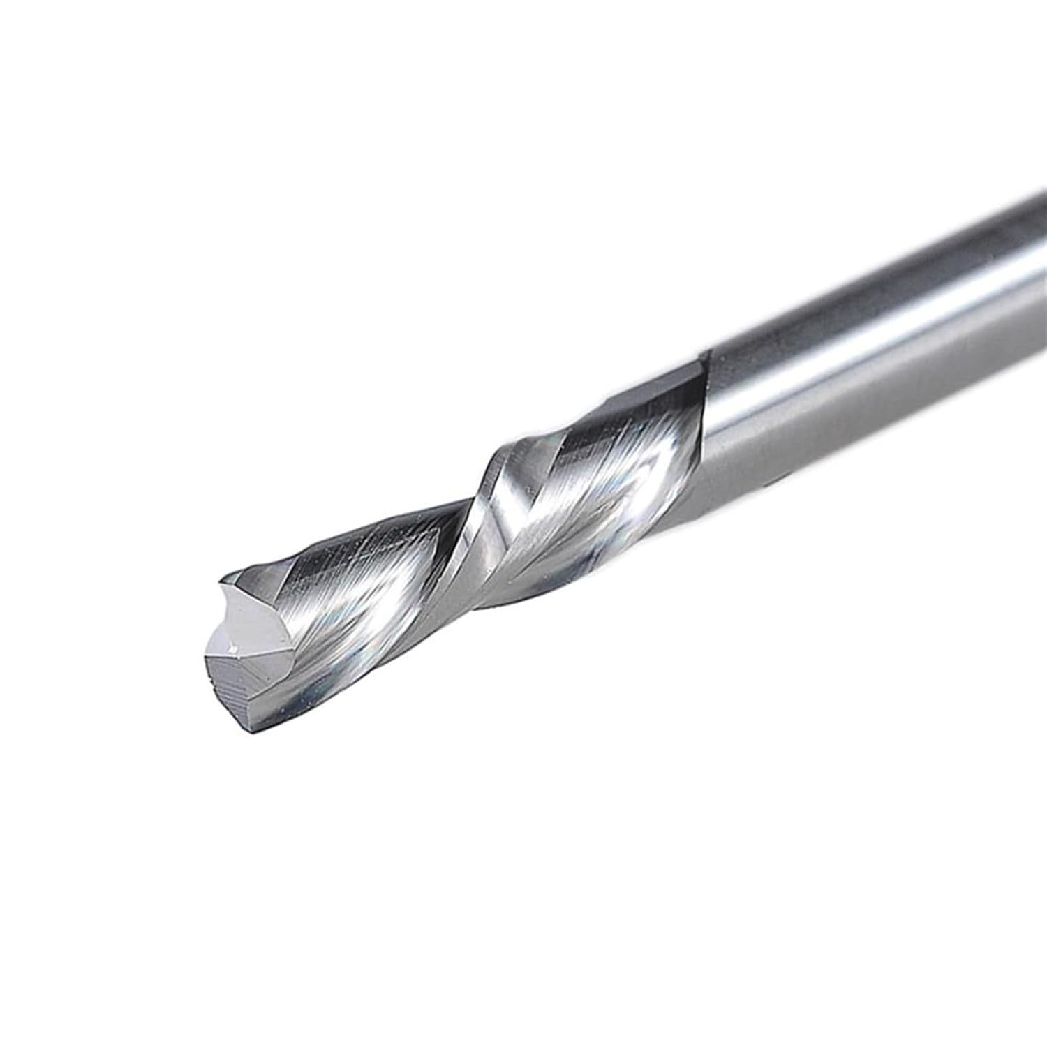 Inch Size UP Cut Down Cut Two Flutes Carbide Spiral Router Bit 3.175mm 6.35 Mm CNC Router Compression Wood End Mill Cutter Bits(5PCSP6.35-D6.35-U)