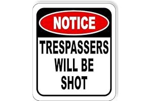 No Trespassing. Private Property Violators Will Be Shot Sign