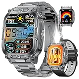 SUNKTA Orologio militare da uomo con batteria grande da 900 mAh, display HD grande e funzione telefonica/IP68, impermeabile, frequenza cardiaca/monitor del sonno, SpO2 per Android iOS 2