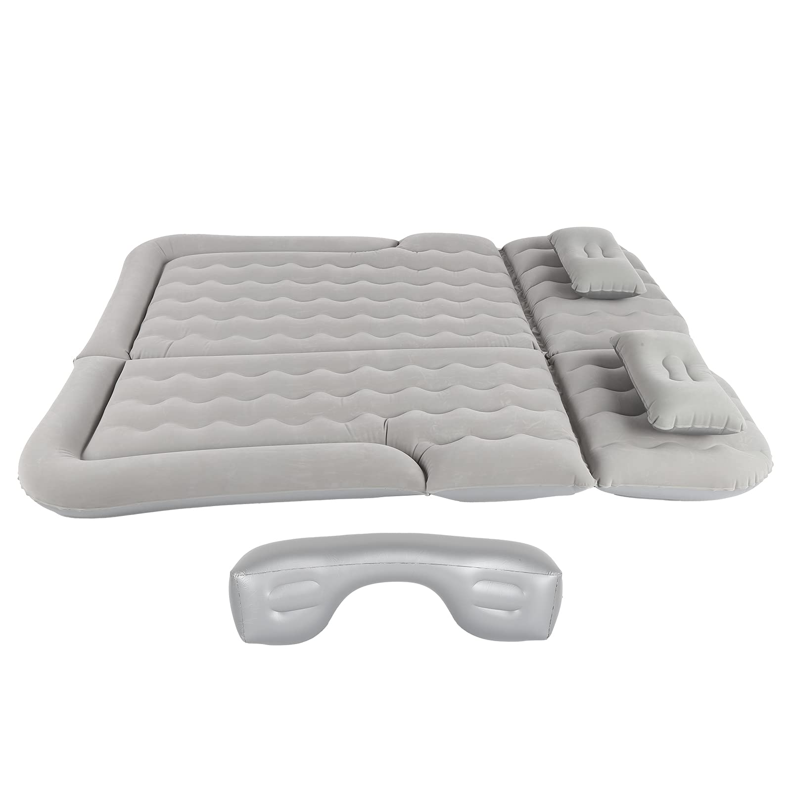 Cryfokt Materac Dmuchany Elektryczna Pompa Inflatora Powierzchnia Flokująca do SUV MPV RV Travel Outdoor 174 X 126 Cm (GREY)