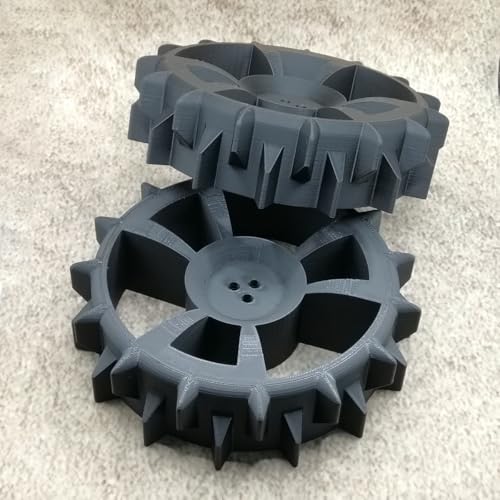 ULEIVA 2 piezas de repuesto ruedas motrices rueda compatible con Bosch Indego 300 350 400 500 700 robot cortacésped picos fuera de carretera ruedas de repuesto rueda