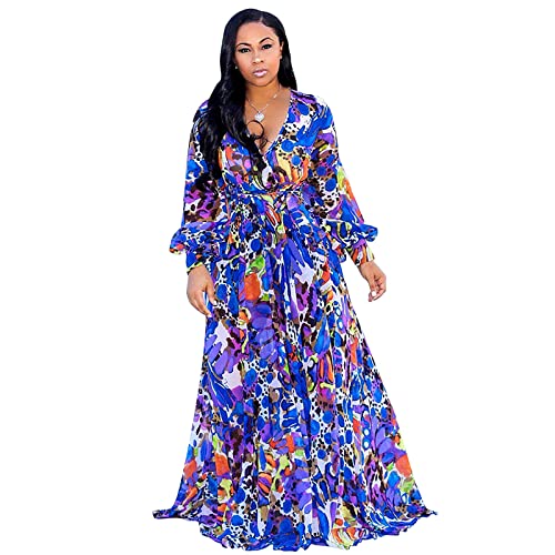 white christmas dresses Plus Size Chiffon Long Sleeve Maxi Dress main image 1