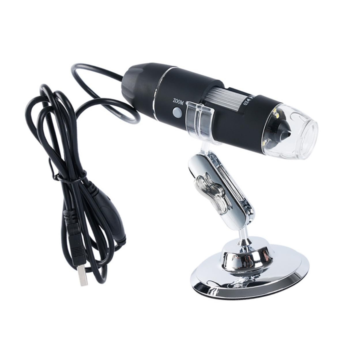 Yardenfun 1600x Digital Microscope for/Computer Portable Pocket Magnifier 8 Led Lights High Resolution Low Power Consumption