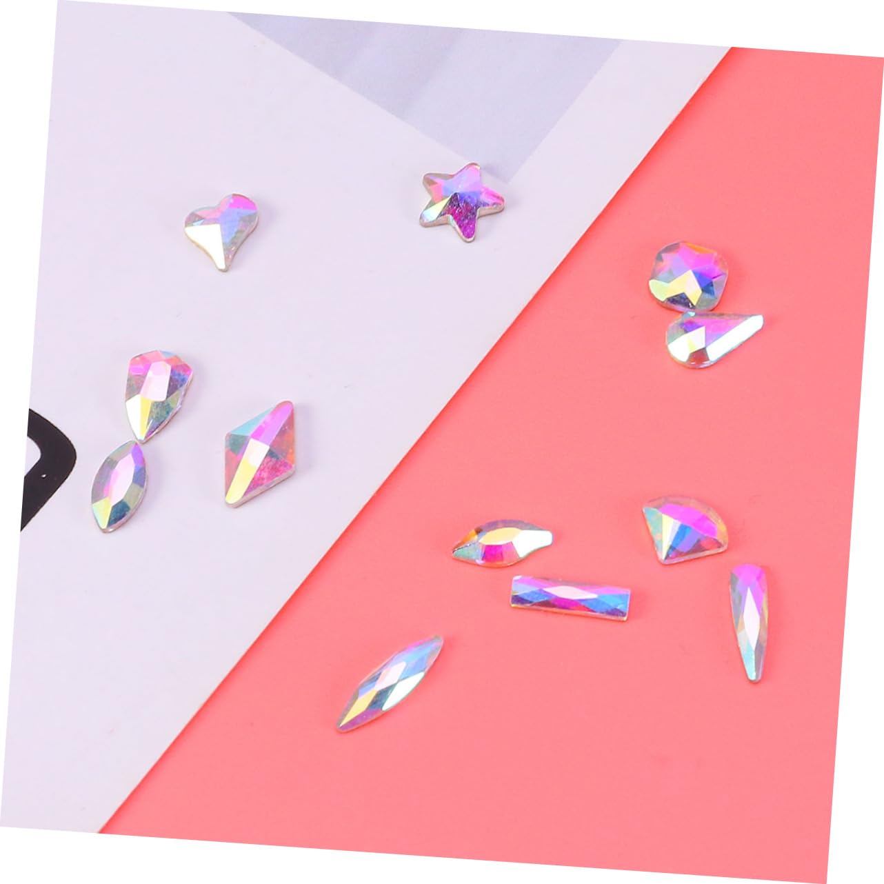 240 Pezzi Diamanti per Unghie Manicure Art Strass Vetro Strass per Unghie Cristallo ab Strass Decorazioni per Unghie per Nail Art Strass con Retro Piatto Diamante Multico