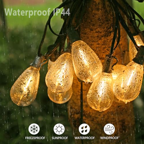 100FT Outdoor String Lights for Outside Patio Lights with 30+1 Shatterproof S14 E12 LED Bulb, 2700K Outside Hanging Light Waterproof for Parties Porch Garden Fences Backyard Balcony Pathways - Image 6
