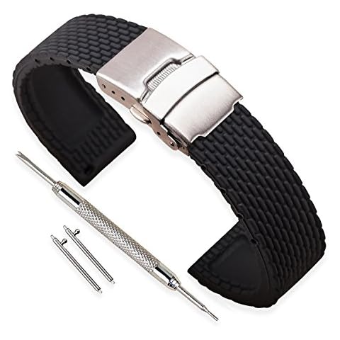 Bracelet Montre VINBAND Silicone Noir Cover
