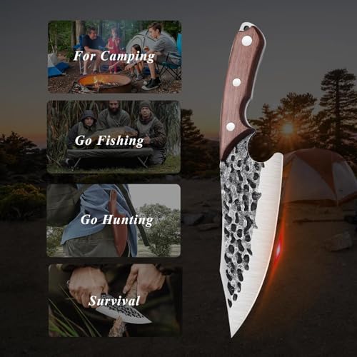 DRAGON RIOT Kochmesser profi Messer mit Scheide, Wikinger Küchenmesser – Ansicht 4