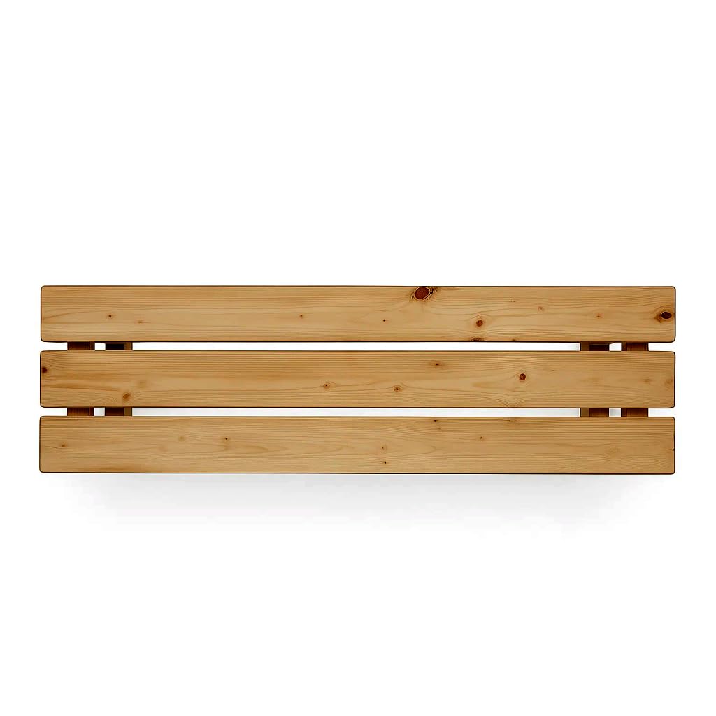 Spacio Norrköping EKO – Banco de Madera de Pino para Jardines, Terrazas, Campos de Fútbol o Pádel, Gimnasios y Vestuarios – Estilo Eco de Uso Profesional o Doméstico (Barniz Aceite, 100cm)
