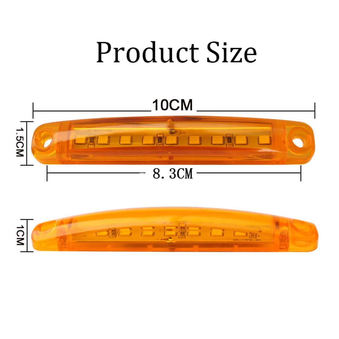 Boczne światła Obrysowe, 30PCS (Biały 10+Żółty 10+Czerwony 10) 12V-24V 9LED światła Obrysowe Kabiny, Wskaźnikiem Wodoodporne Dla Camper Van Bus Truck Caravan Boat