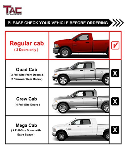 Estribos laterales negros TAC para Dodge Ram 1994-2002 miniatura 3