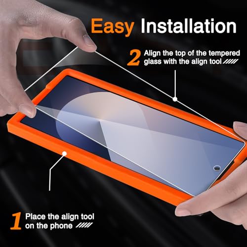 Image of Wiaocit 3 Pack Tempered Glass Screen Protector for Samsung Galaxy Z Fold 7 with 3 Pack Camera Lens Protector, 9H Hardness, Bubble Free, Case Friendly