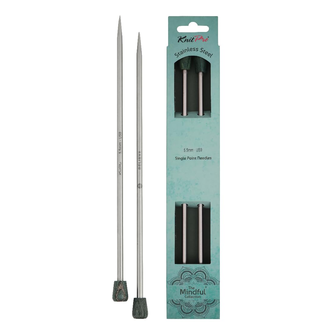 KnitPro The Mindful Collection Single Pointed Needles 14" (35cm) | Size 5.5mm
