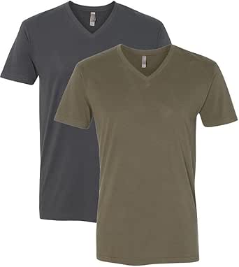 Next Level Apparel 6440 Mens Premium Fitted Sueded V-Neck Tee -2 Pack ...