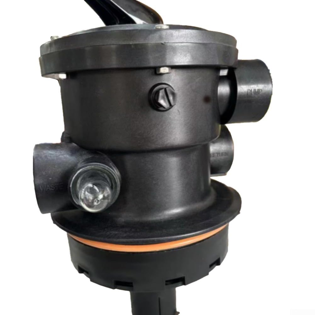 Válvula multipuerto para Hayward SP0714T para variflo, montaje superior de 7 posiciones para filtro de arena serie Pro/VL, acero inoxidable con vidrio de visión