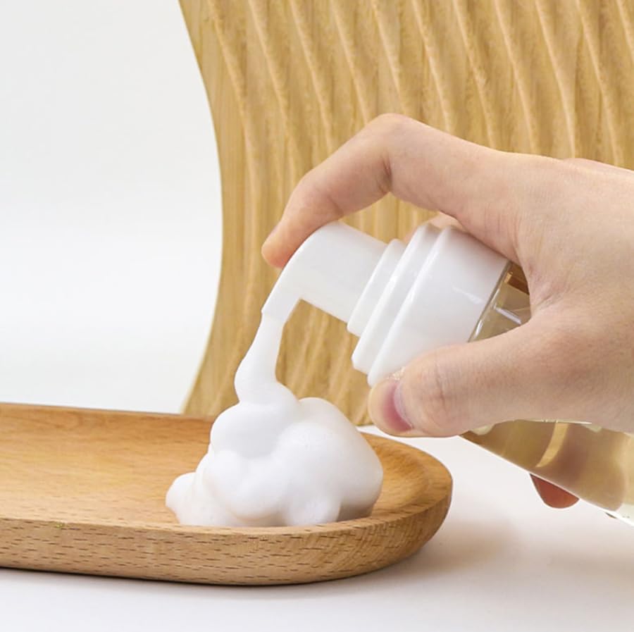 Miniatura 4 de 2 botellas de espuma transparente de 3.4 fl oz, dispensador de bomba de espuma de plástico, botella líquida vacía de jabón de viaje, champú para