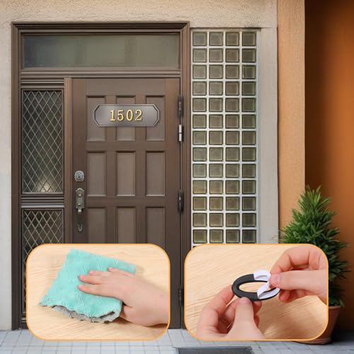 20 Stück Briefkasten Nummern 5,3 cm Gold 0-9 Selbstklebende Briefkastennummern, Klebezahlen Briefkasten Nummer Aufkleber mit Klebelaschen für Wohnhaus, Wohnung, Büro