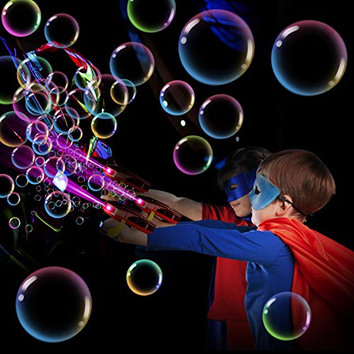 G.C Kids Automatic Bubble Machine with Light and Music Red Bubble Blower Marker for Toddlers 2000+ Bubbles Per Minute Children Present Min Gifts Toy for 2 3 4 5 6 7 8 9 10+ Years Old Girls and Boys - Thumbnail 3