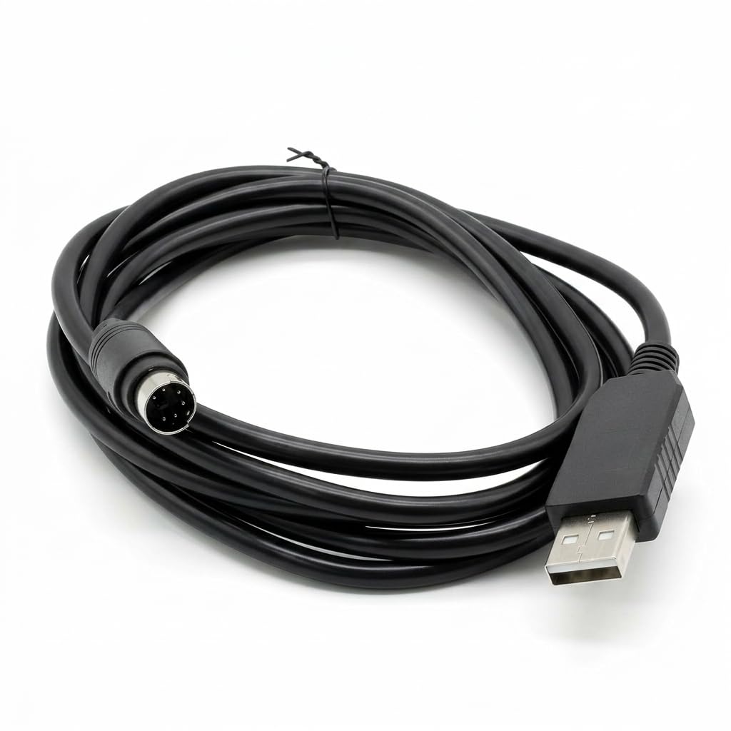 FT232RL Câble de programmation USB vers Mini DIN 6 broches RS232 1,8 m pour L-S (L-G) PLC XGB-XBC XGK XEC Series