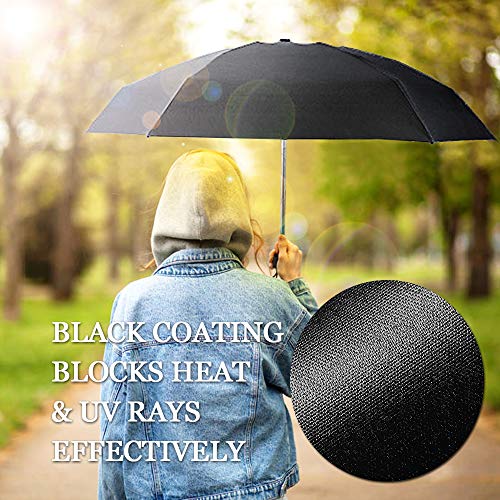 Andoer Guarda-chuva de golfe de viagem mini-guarda-chuva leve dobrável Guarda-chuva de proteção UV p
