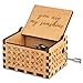 fezlens You are My Sunshine Box Music, Wood Hand Crank Laser Engraved Vintage Sunshine Musical Box Gifts for Birthday/Christmas/Valentine's Day to Your Lover