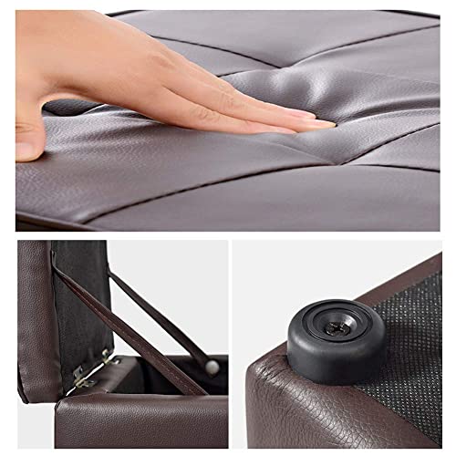 Repose-Pieds Coffre de Rangement Ottoman Cube en Mousse à Mémoire - 8