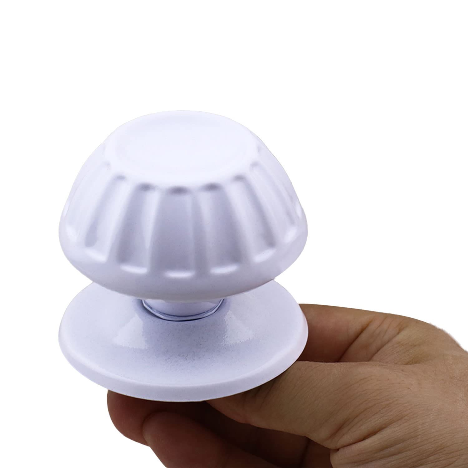 Badem10 As Papatya Baba Kapı Tokmağı Kapı Topuzu Kolu Metal Tokmak Beyaz