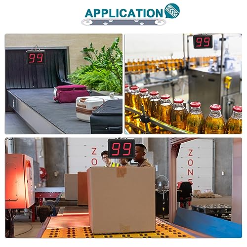 Image of Led Digital Counter Count Up to 99 with Infrared Sensor Conveyor Counter People Visitor Counter 4in Red Number Display Counter for Factory Production Line 110-220V